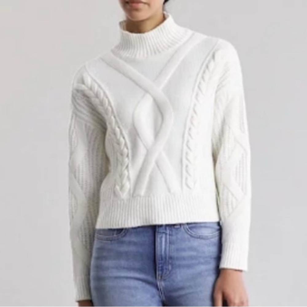 Creamy White Turtleneck Sweater